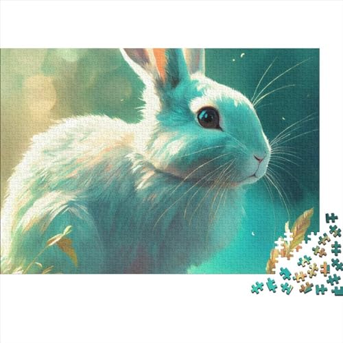 Süßer Hase Puzzles 1000-teilige Schwer Puzzle Spielzeug Lernspiel Impossible CKunstoon Herausforderungsspielzeug Für Erwachsene Und Kinder in Bewährter 1000pcs (75x50cm) von FYQTCIAN
