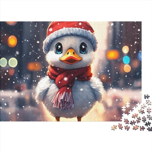 Süßes Entchen Puzzle 1000 Teile Schwer Puzzle Spielzeug Lernspiel Impossible Niedliche Tiere Herausforderung Spielzeug Für Erwachsene Kinder 1000pcs (75x50cm) von FYQTCIAN