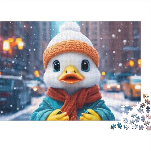 Süßes Entchen Puzzle 1000 Teile Schwer Puzzle Spielzeug Lernspiel Impossible Niedliche Tiere Herausforderung Spielzeug Für Erwachsene Und Kinder in Bewährter 1000pcs (75x50cm) von FYQTCIAN