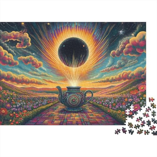 Teapot 1000 Teile Premium Holz Puzzle Für Erwachsene - Herausforderndes Geschicklichkeitsspiel,Illustration Entspannendes Legespiel Für Familie, Wanddekoration Geschenk 1000pcs (75x50cm) von FYQTCIAN