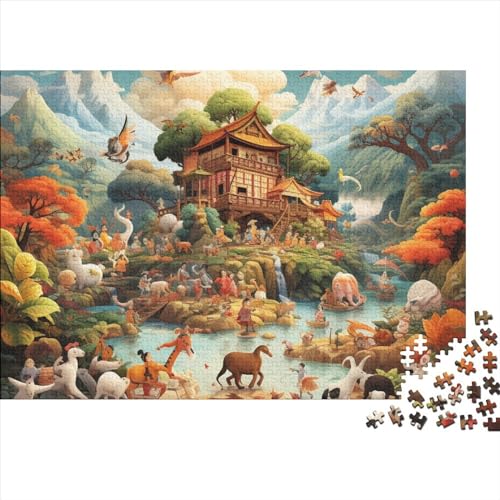 Tierwelt Puzzle 1000 Teile Schwer Puzzle Spielzeug Lernspiel Impossible Herausforderung Spielzeug Für Erwachsene Und Kinder Ab 12 Jahren 1000pcs (75x50cm) von FYQTCIAN