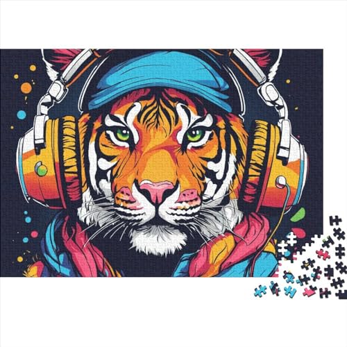 Tiger Puzzle 1000 Teile Schwer Puzzle Spielzeug Lernspiel Impossible CKunstoon Herausforderung Spielzeug Für Erwachsene Und Kinder in Bewährter 1000pcs (75x50cm) von FYQTCIAN