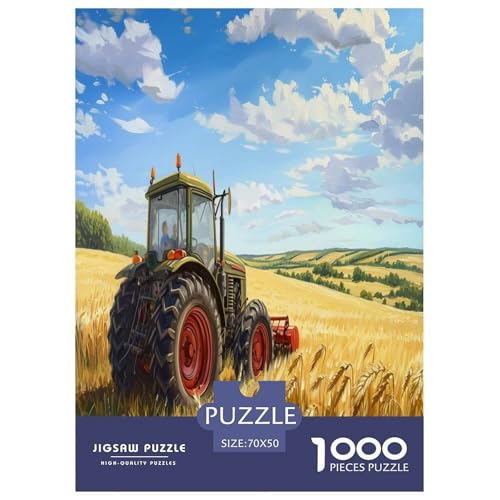 Traktor Puzzle 1000-teilige Schwer Puzzle Spielzeug Lernspiel Impossible Herausforderung Spielzeug Für Erwachsene Kinder 70x50cm/1000pcs von FYQTCIAN