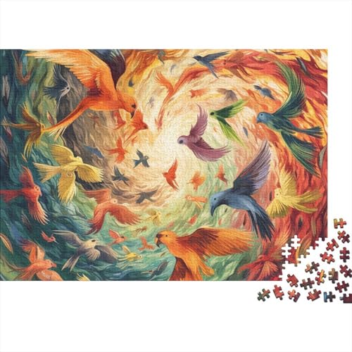 Vogel Puzzle 1000 Teile Schwer Puzzle Spielzeug Lernspiel Impossible Herausforderungsspielzeug Für Erwachsene Und Kinder in Bewährter 1000pcs (75x50cm) von FYQTCIAN