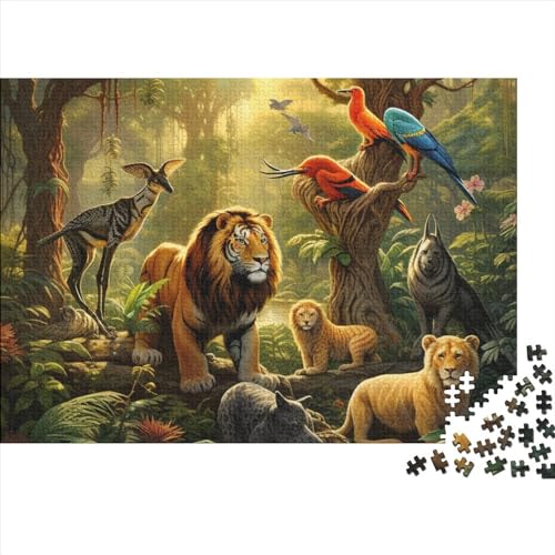 Waldtiere Puzzle 1000-teilige Schwer Puzzle Spielzeug Lernspiel Impossible Herausforderungsspielzeug Für Erwachsene Kinder 1000pcs (75x50cm) von FYQTCIAN