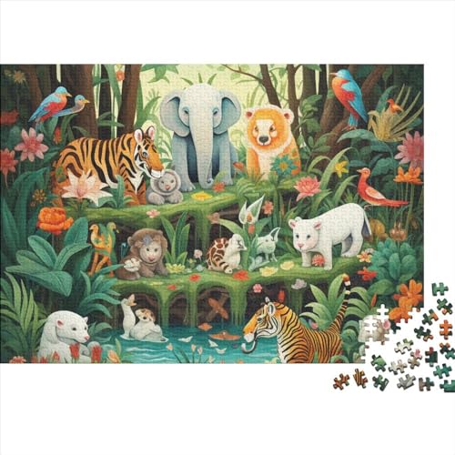 Waldtiere Puzzle 1000-teilige Schwer Puzzle Spielzeug Lernspiel Impossible Herausforderungsspielzeug Für Erwachsene Und Kinder Ab 12 Jahren 1000pcs (75x50cm) von FYQTCIAN