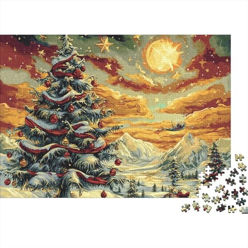 Weihnachtsbaum Puzzle 1000 Teile Schwer Puzzle Spielzeug Lernspiel Impossible Herausforderungsspielzeug Für Erwachsene Und Kinder in Bewährter 1000pcs (75x50cm) von FYQTCIAN