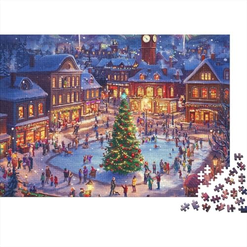 Weihnachtsbaum Puzzles 1000 Teile Schwer Puzzle Spielzeug Lernspiel Impossible Herausforderung Spielzeug Für Erwachsene Kinder 1000pcs (75x50cm) von FYQTCIAN