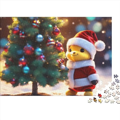 Weihnachtsthema Puzzle 1000-teilige Schwer Puzzle Spielzeug Pädagogisches Spiel Impossible Weihnachtsbaum Herausforderung Spielzeug Für Erwachsene Kinder 1000pcs (75x50cm) von FYQTCIAN