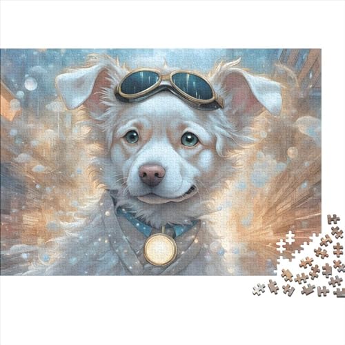 Welpe Puzzles 1000 Teile Schwer Puzzle Spielzeug Pädagogisches Spiel Impossible Niedliche Tiere Herausforderung Spielzeug Für Erwachsene Und Kinder in Bewährter 1000pcs (75x50cm) von FYQTCIAN