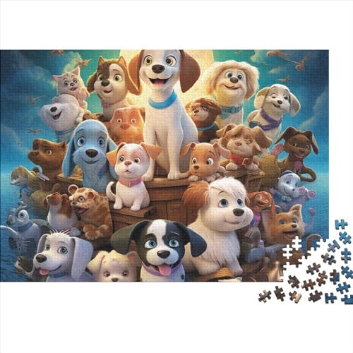 Welpen Puzzle 1000 Teile Schwer Puzzle Spielzeug Lernspiel Impossible Herausforderung Spielzeug Für Erwachsene Und Kinder in Bewährter 1000pcs (75x50cm) von FYQTCIAN