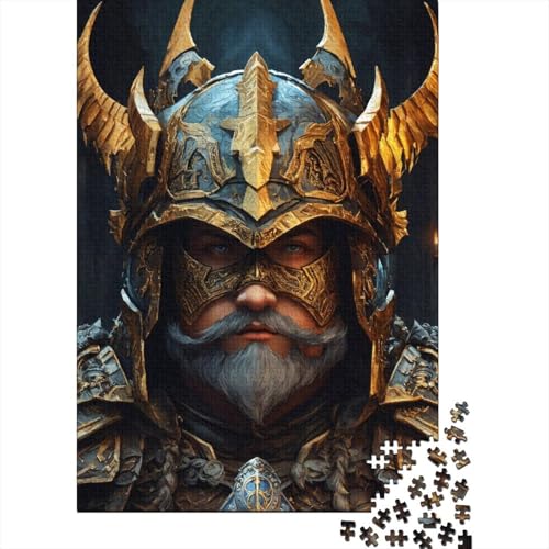 Wikinger-Mythos Holz Puzzle 1000 Teile Für Erwachsene - Unmögliches Legespiel, Stressabbau Spielzeug, Premium Home Dekoration, 1000pcs (75x50cm) von FYQTCIAN