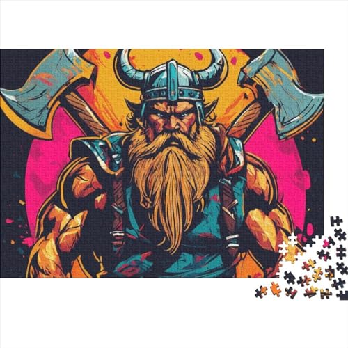 Wikingermythos Puzzle 1000-teilige Schwer Puzzle Spielzeug Lernspiel Impossible Herausforderungsspielzeug Für Erwachsene Kinder 1000pcs (75x50cm) von FYQTCIAN
