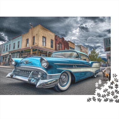 Wildlife 1000 Teile Schwieriges Holzpuzzle Old Style Sedan - Premium Puzzle Für Erwachsene, Familientaugliches Geschicklichkeitsspiel, Kreative Wanddekoration Geschenk 1000pcs (75x50cm) von FYQTCIAN