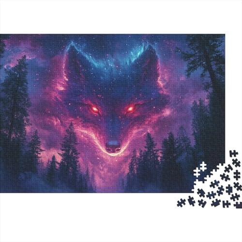Wolf Puzzle 1000 Teile Schwer Puzzle Spielzeug Lernspiel Impossible Tier Herausforderung Spielzeug Für Erwachsene Kinder 1000pcs (75x50cm) von FYQTCIAN