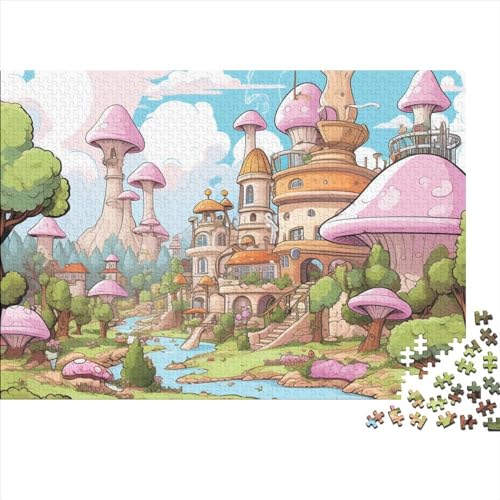 Wunderland Puzzle 1000-teilige Schwer Puzzle Spielzeug Lernspiel Impossible Herausforderung Spielzeug Für Erwachsene Und Kinder Ab 14 Jahren 1000pcs (75x50cm) von FYQTCIAN