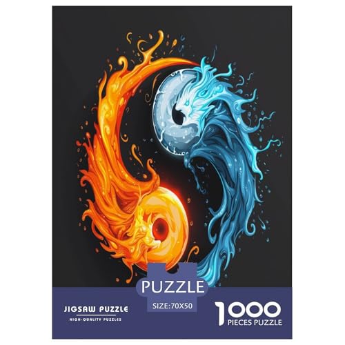Yin und Yang Puzzle 1000-teilige Schwer Puzzle Spielzeug Lernspiel Impossible Herausforderungsspielzeug Für Erwachsene Und Kinder in Bewährter 70x50cm/1000pcs von FYQTCIAN