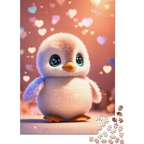Zeichentrickfilm 1000 Teile Schwieriges Holzpuzzle Niedlich Pinguin - Premium Puzzle Für Erwachsene, Familientaugliches Geschicklichkeitsspiel, Kreative Wanddekoration Geschenk 1000pcs (75x50cm) von FYQTCIAN