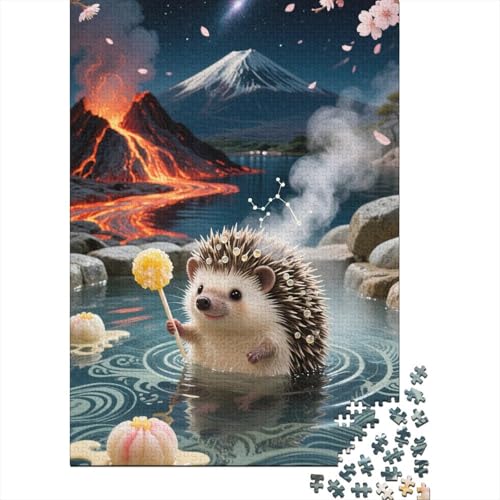 Zeichentrickfilm Kunst 1000 Teile Schwieriges Holzpuzzle Zwergigel - Premium Puzzle Für Erwachsene, Familientaugliches Geschicklichkeitsspiel, Kreative Wanddekoration Geschenk 1000pcs (75x50cm) von FYQTCIAN