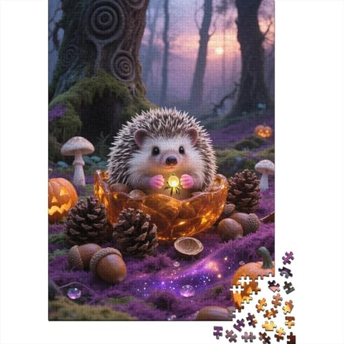 Zeichentrickfilm Kunst 1000 Teile Schwieriges Holzpuzzle Zwergigel - Premium Puzzle Für Erwachsene, Familientaugliches Geschicklichkeitsspiel, Kreative Wanddekoration Geschenk 1000pcs (75x50cm) von FYQTCIAN