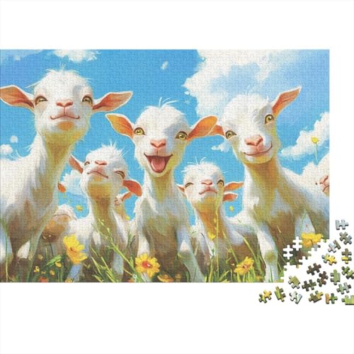 Ziege Puzzles 1000 Teile Schwer Puzzle Spielzeug Pädagogisches Spiel Impossible Herausforderungsspielzeug Für Erwachsene Und Kinder Ab 14 Jahren 1000pcs (75x50cm) von FYQTCIAN