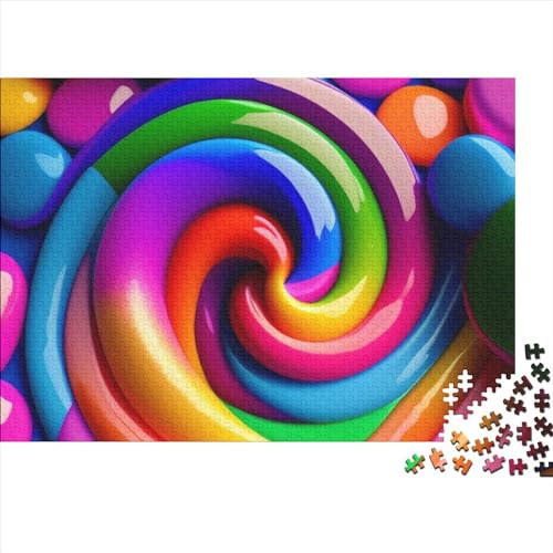 Zuckerstangen Puzzles 1000-teilige Schwer Puzzle Spielzeug Lernspiel Impossible CKunstoon Herausforderungsspielzeug Für Erwachsene Kinder 1000pcs (75x50cm) von FYQTCIAN