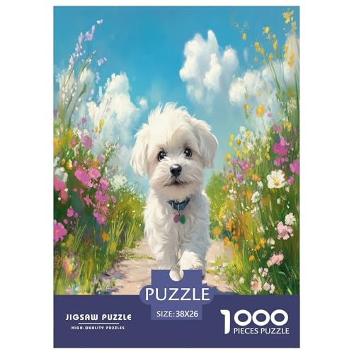 maltesischr Hund Puzzle 1000 Teile Schwer Puzzle Spielzeug Lernspiel Impossible Herausforderung Spielzeug Für Erwachsene Kinder 38x26cm/1000pcs maltesischr Hund Puzzle 1000 Teile Schwer Puzzle Spielzeug Lernspiel Impossible Herausforderung Spielzeug Für Erwachsene Kinder 38x26cm/1000pcs von FYQTCIAN