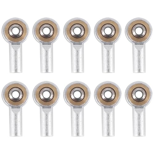 FYUtWh 10Pcs M2 Metall Spurstangenkopf Kugelgelenk Link Kugelkopf Geeignet Kompatibel mit 4WD RC Autos LKW Crawler Boote und Flugzeuge RC Auto Zubehör von FYUtWh