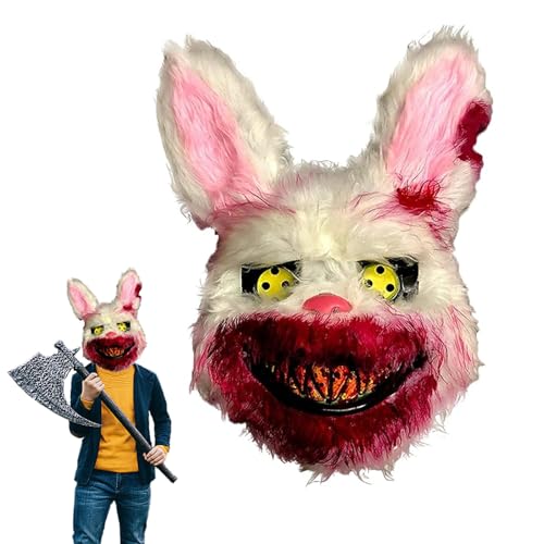 FYZSJWL Blutige Kaninchen Maske,Halloween Hasenmaske,Horror Hasenmaske,Bloody Bunny Maske,Plüsch Bunny Maske,Gruselig Halloween Hasenmaske,für Halloween Karnevalsparty Cosplay Maskerade FYZSJWL Blutige Kaninchen Maske,Halloween Hasenmaske,Horror Hasenmaske,Bloody Bunny Maske,Plüsch Bunny Maske,Gruselig Halloween Hasenmaske,für Halloween Karnevalsparty Cosplay Maskerade von FYZSJWL