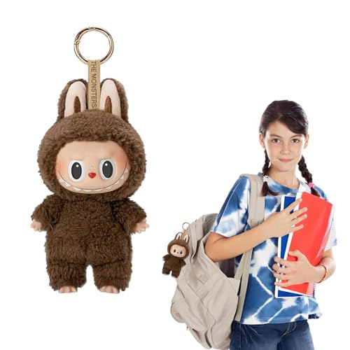 FYZSJWL Labubu Puppe, Labubu Keychain Doll, 16 cm Labubu Monster Keychain, Labubu Puppe Keychain, Labubu Plüsch Anhänger, Geschenke für Jungen und Mädchen(D) von FYZSJWL