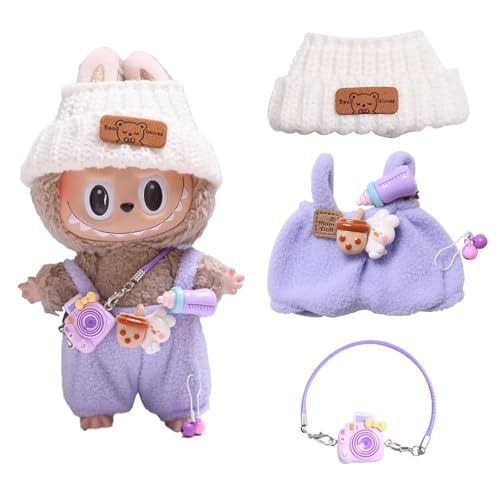 Labubu Kleidung, DIY Labubu Monster Outfit Zubehör, Kleidung für Labubu Puppe, Labubu Puppenzubehör, abubu Puppenkleidung, für 17cm Labubu Puppen Pullover Hoodie Kleidung DIY Kinder Geschenke(C) von FYZSJWL
