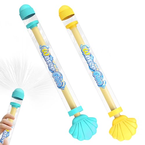 2/4 Stück Romantische Feuerwerks Wasserpistole Spritzpistolen, Wasserspritzpistole Wasser Spielzeug Sommer Schwimmbad Strandparty Water Gun Geschenke für Kinder, Erwachsene, Jungen, Mädchen (D) von FZQBEY