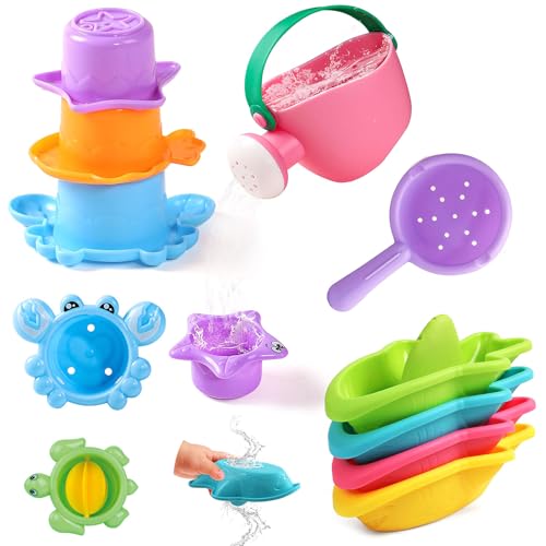Badespielzeug Baby ab 1 2 3 4 Jahre, 10 Stück Wasserspielzeug Kinder Badewannenspielzeug Schwimmbad Pool Spielzeug Kinder Poolspielzeug Wasser Spielzeug, Inkl Gießkanne,Stapelbecher,Duschschaufel (A) Badespielzeug Baby ab 1 2 3 4 Jahre, 10 Stück Wasserspielzeug Kinder Badewannenspielzeug Schwimmbad Pool Spielzeug Kinder Poolspielzeug Wasser Spielzeug, Inkl Gießkanne,Stapelbecher,Duschschaufel (A) von FZQBEY