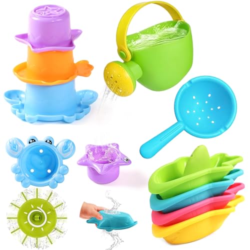 Badespielzeug Baby ab 1 2 3 4 Jahre, 10 Stück Wasserspielzeug Kinder Badewannenspielzeug Schwimmbad Pool Spielzeug Kinder Poolspielzeug Wasser Spielzeug, Inkl Gießkanne,Stapelbecher,Duschschaufel (C) Badespielzeug Baby ab 1 2 3 4 Jahre, 10 Stück Wasserspielzeug Kinder Badewannenspielzeug Schwimmbad Pool Spielzeug Kinder Poolspielzeug Wasser Spielzeug, Inkl Gießkanne,Stapelbecher,Duschschaufel (C) von FZQBEY