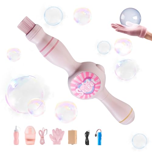 Seifenblasenstab, Seifenblasenmaschine Kinder mit Lichtern und Rauch, Seifenblasenpistole Bubble Machine, Automatische Blasenmacher, Seifenblasen Maschine, Blasen Spielzeug Kinder Geschenk (C) von FZQBEY