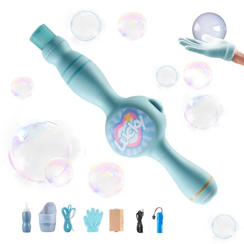 Seifenblasenstab, Seifenblasenmaschine Kinder mit Lichtern und Rauch, Seifenblasenpistole Bubble Machine, Automatische Blasenmacher, Seifenblasen Maschine, Blasen Spielzeug Kinder Geschenk (D) von FZQBEY