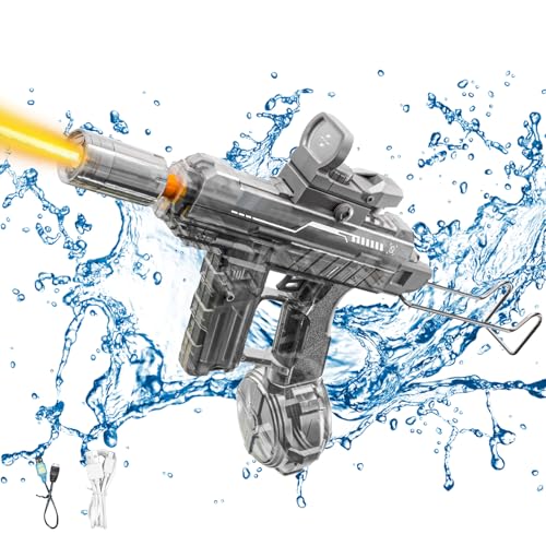 Wasserpistole Elektrisch, Elektrische Wasserpistole für Kinder Erwachsene, Automatische Spritzpistole Wasserpistolen, Wasserspritzpistole mit Reichweite 10 Meter Water Gun für Sommer Pool Strand ﻿ (D) von FZQBEY