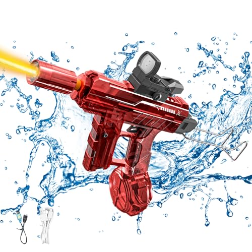 Wasserpistole Elektrisch, Elektrische Wasserpistole für Kinder Erwachsene, Automatische Spritzpistole Wasserpistolen, Wasserspritzpistole mit Reichweite 10 Meter Water Gun für Sommer Pool Strand ﻿ (A) von FZQBEY