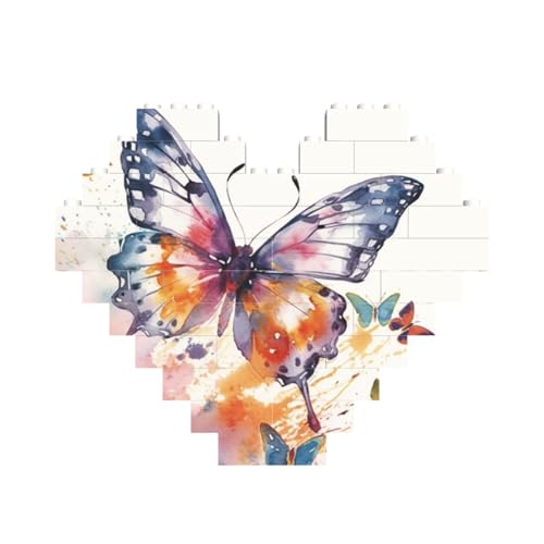 Baustein-Puzzle, Aquarell-Schmetterling, personalisierbar, für Erwachsene, Bausteine, Puzzle, 3D-Herzblöcke, Puzzle, Ziegelsteine, Heimdekoration, Geschenk Baustein-Puzzle, Aquarell-Schmetterling, personalisierbar, für Erwachsene, Bausteine, Puzzle, 3D-Herzblöcke, Puzzle, Ziegelsteine, Heimdekoration, Geschenk von FZQVSLCM