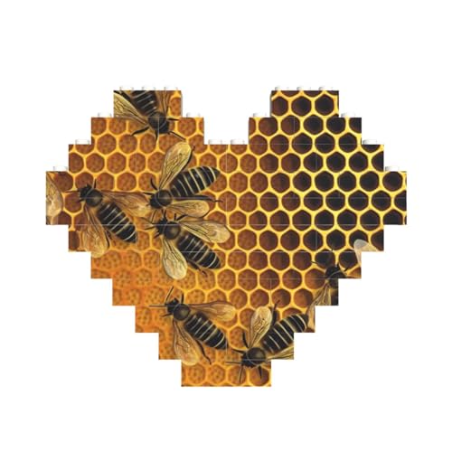 Baustein-Puzzle, Bienen auf Bienenstock, personalisierte Ziegelstein-Puzzles für Erwachsene, Bausteine, Puzzle, 3D-Herzblöcke, Puzzle, Ziegelsteine, für Heimdekoration, Geschenk Baustein-Puzzle, Bienen auf Bienenstock, personalisierte Ziegelstein-Puzzles für Erwachsene, Bausteine, Puzzle, 3D-Herzblöcke, Puzzle, Ziegelsteine, für Heimdekoration, Geschenk von FZQVSLCM