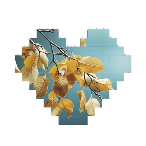 Baustein-Puzzle, Birkenblätter, personalisierte Ziegelstein-Puzzles für Erwachsene, Bausteine, Puzzle, 3D-Herzblöcke, Puzzle, Ziegelsteine, für Heimdekoration, Geschenk Baustein-Puzzle, Birkenblätter, personalisierte Ziegelstein-Puzzles für Erwachsene, Bausteine, Puzzle, 3D-Herzblöcke, Puzzle, Ziegelsteine, für Heimdekoration, Geschenk von FZQVSLCM