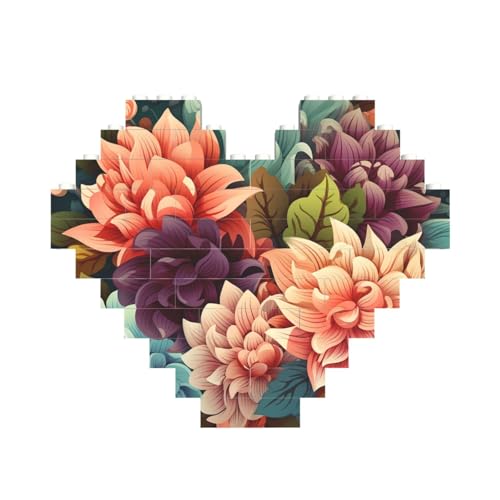 Baustein-Puzzle, Blumen als Hintergrund, personalisierte Ziegelstein-Puzzles für Erwachsene, Bausteine, Puzzle, 3D-Herzblöcke, Puzzle, Ziegelsteine, für Heimdekoration, Geschenk Baustein-Puzzle, Blumen als Hintergrund, personalisierte Ziegelstein-Puzzles für Erwachsene, Bausteine, Puzzle, 3D-Herzblöcke, Puzzle, Ziegelsteine, für Heimdekoration, Geschenk von FZQVSLCM