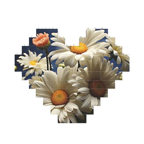 Baustein-Puzzle, Blumenmuster, Gänseblümchen, personalisierbar, für Erwachsene, Bausteine, Puzzle, 3D-Herzblöcke, Puzzle, Ziegelsteine, für Heimdekoration, Geschenk Baustein-Puzzle, Blumenmuster, Gänseblümchen, personalisierbar, für Erwachsene, Bausteine, Puzzle, 3D-Herzblöcke, Puzzle, Ziegelsteine, für Heimdekoration, Geschenk von FZQVSLCM