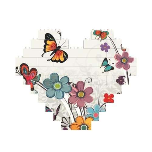 Baustein-Puzzle, Cartoon, Schmetterling, Blumen, personalisierte Ziegelstein-Puzzles für Erwachsene, Bausteine, Puzzle, 3D-Herzblöcke, Puzzle, Ziegelsteine, für Heimdekoration, Geschenk Baustein-Puzzle, Cartoon, Schmetterling, Blumen, personalisierte Ziegelstein-Puzzles für Erwachsene, Bausteine, Puzzle, 3D-Herzblöcke, Puzzle, Ziegelsteine, für Heimdekoration, Geschenk von FZQVSLCM