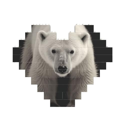 Baustein-Puzzle, Eisbär, personalisierte Ziegelstein-Puzzles für Erwachsene, Bausteine, Puzzle, 3D-Herzblöcke, Puzzle, Ziegelsteine, für Heimdekoration, Geschenk Baustein-Puzzle, Eisbär, personalisierte Ziegelstein-Puzzles für Erwachsene, Bausteine, Puzzle, 3D-Herzblöcke, Puzzle, Ziegelsteine, für Heimdekoration, Geschenk von FZQVSLCM