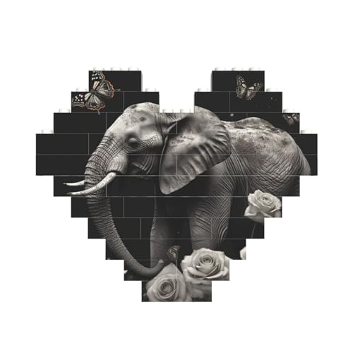 Baustein-Puzzle, Elefant und Schmetterling, personalisierte Ziegelstein-Puzzles für Erwachsene, Bausteine, Puzzle, 3D-Herzblöcke, Puzzle, Ziegelsteine, für Heimdekoration, Geschenk Baustein-Puzzle, Elefant und Schmetterling, personalisierte Ziegelstein-Puzzles für Erwachsene, Bausteine, Puzzle, 3D-Herzblöcke, Puzzle, Ziegelsteine, für Heimdekoration, Geschenk von FZQVSLCM
