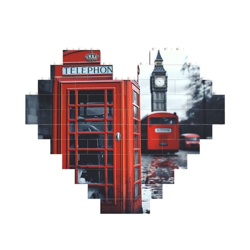 Baustein-Puzzle, England, Großbritannien, Retro, London, Telefon, personalisierte Ziegelstein-Puzzles für Erwachsene, Bausteine, Puzzle, 3D-Herzblöcke, Puzzle, Ziegelstein-Puzzle für Heimdekoration Baustein-Puzzle, England, Großbritannien, Retro, London, Telefon, personalisierte Ziegelstein-Puzzles für Erwachsene, Bausteine, Puzzle, 3D-Herzblöcke, Puzzle, Ziegelstein-Puzzle für Heimdekoration von FZQVSLCM