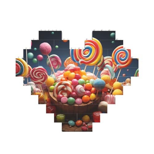 Baustein-Puzzle, Farbe Süßigkeiten, personalisierte Ziegelstein-Puzzles für Erwachsene, Bausteine, Puzzle, 3D-Herzblöcke, Puzzle, Bausteine, Neuheit, Ziegelstein-Puzzle, für Heimdekoration, Geschenk Baustein-Puzzle, Farbe Süßigkeiten, personalisierte Ziegelstein-Puzzles für Erwachsene, Bausteine, Puzzle, 3D-Herzblöcke, Puzzle, Bausteine, Neuheit, Ziegelstein-Puzzle, für Heimdekoration, Geschenk von FZQVSLCM