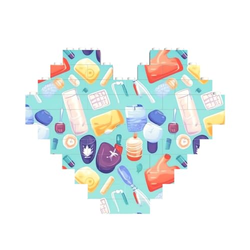 Baustein-Puzzle, Farbverlauf, medizinische Gegenstände, Muster, personalisierte Ziegelstein-Puzzles für Erwachsene, Bausteine, Puzzle, 3D-Herzblöcke, Puzzle, Ziegelsteine, für Heimdekoration, Geschenk Baustein-Puzzle, Farbverlauf, medizinische Gegenstände, Muster, personalisierte Ziegelstein-Puzzles für Erwachsene, Bausteine, Puzzle, 3D-Herzblöcke, Puzzle, Ziegelsteine, für Heimdekoration, Geschenk von FZQVSLCM