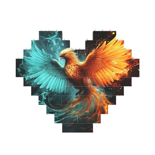 Baustein-Puzzle, Feuer und Wasser, Phoenix, personalisierbar, Baustein-Puzzles für Erwachsene, Bausteine, Puzzle, 3D-Herzblöcke, Puzzle, Ziegelsteine, Heimdekoration, Geschenk Baustein-Puzzle, Feuer und Wasser, Phoenix, personalisierbar, Baustein-Puzzles für Erwachsene, Bausteine, Puzzle, 3D-Herzblöcke, Puzzle, Ziegelsteine, Heimdekoration, Geschenk von FZQVSLCM